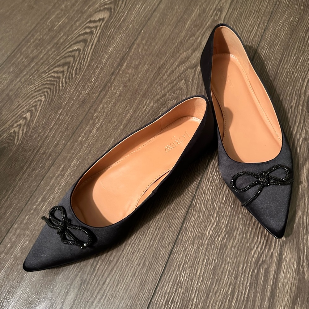 Jcrew Factory Black Bow Flats